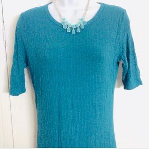 T-shirt dress LULAROE Teal ribbed me…